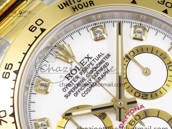 0204 Daytona 116523 SS YG VRF 1:1 Best Edition White Diamonds Dial on SS YG Bracelet A Premium 1644